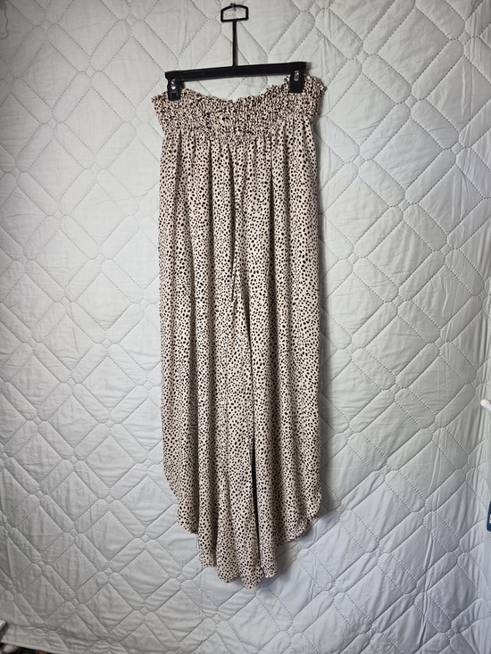 oddt Pants - Oddt Wide Leg Pants Polka Dot Casual Summer Trousers High Waist 1X Beige